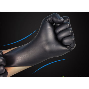 9 -calowe czarne rękawiczki nitrylowe